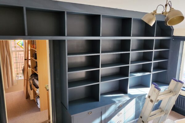 Design, manufacture and installation of bespoke bookcase for home office