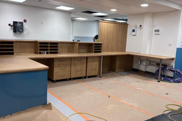 Manufacture and Installation of Nurse Base Counter at Warwick Hospital's New Cath Lab Ward