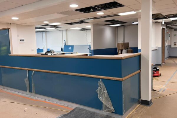 Manufacture and Installation of Nurse Base Counter at Warwick Hospital's New Cath Lab Ward