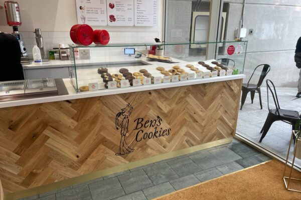 Bespoke shop furniture and refurbishment of Ben's Cookies, Brunswick