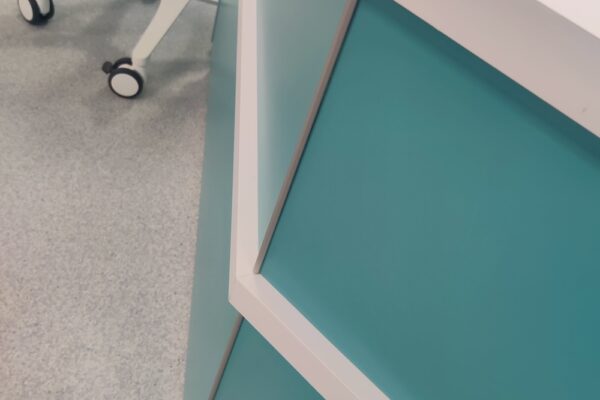 Crafting Efficiency: JFW Ltd Cabinetmakers' Bespoke Nurse Base Counter for Nason Ward