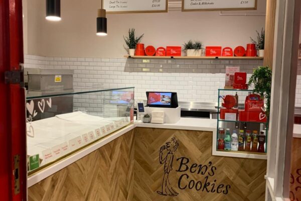 Bespoke Shop Refurbishment furniture for Ben’s Cookies in Bath by JFW Ltd Cabinetmakers