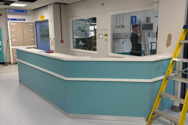 Hospital Furniture Solutions – Bespoke Nurse Base Desk for George Eliot Hospital