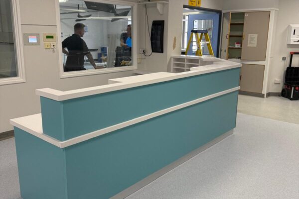 Hospital Furniture Solutions – Bespoke Nurse Base Desk for George Eliot Hospital