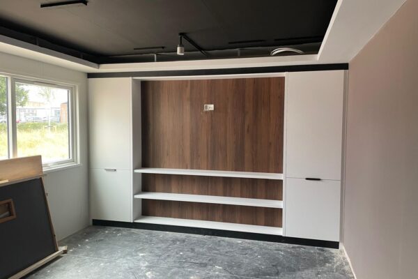 Bespoke Reception Desk, Bespoke Bookshelf and Other Fitted Furniture for Safran Landing Systems – Gloucester