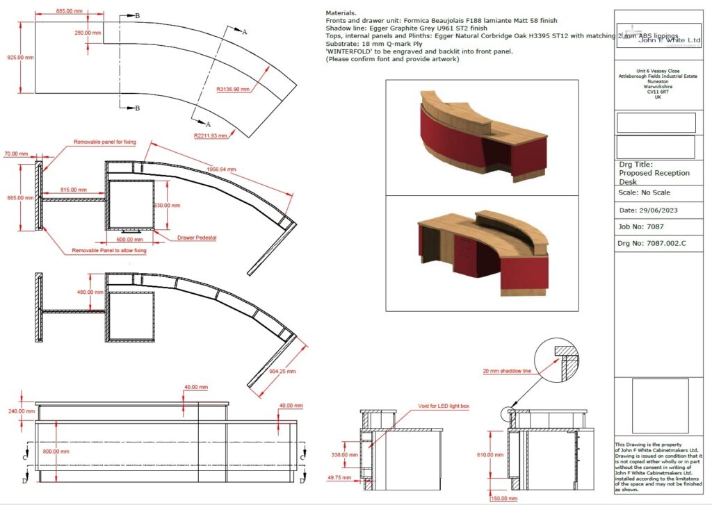 From Sketch to Shop Floor: How In-House CAD Drawing Transforms Our Bespoke Furniture Projects
