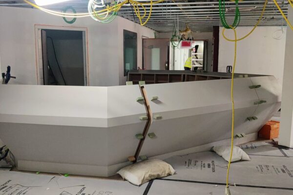 Improving Hospital Ward Functionality – Bespoke Corian Reception Desk