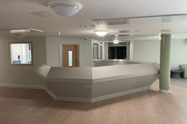 Improving Hospital Ward Functionality – Bespoke Corian Reception Desk
