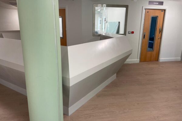 Improving Hospital Ward Functionality – Bespoke Corian Reception Desk