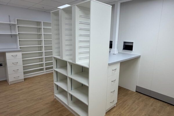 Bespoke Healthcare Furniture & Cabinets for NHS Pharmacy Project – Warwick Hospital