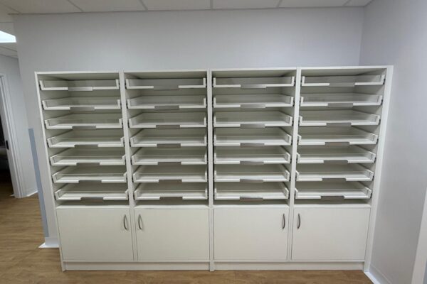 Bespoke Healthcare Furniture & Cabinets for NHS Pharmacy Project – Warwick Hospital