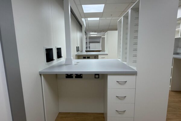 Bespoke Healthcare Furniture & Cabinets for NHS Pharmacy Project – Warwick Hospital