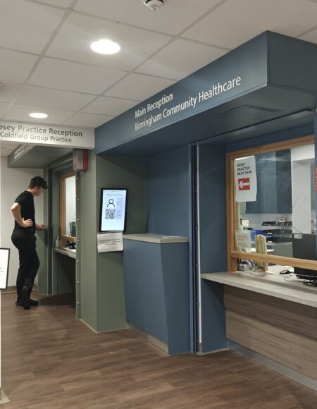 Bespoke reception furniture at Sutton Cottage Hospital